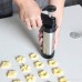 FashionMall Stainless Steel Cookie Press Gun Set Biscuit Press Tools with 13 Cookie Disc Shapes 8 Icing Tips - B0785NX41G